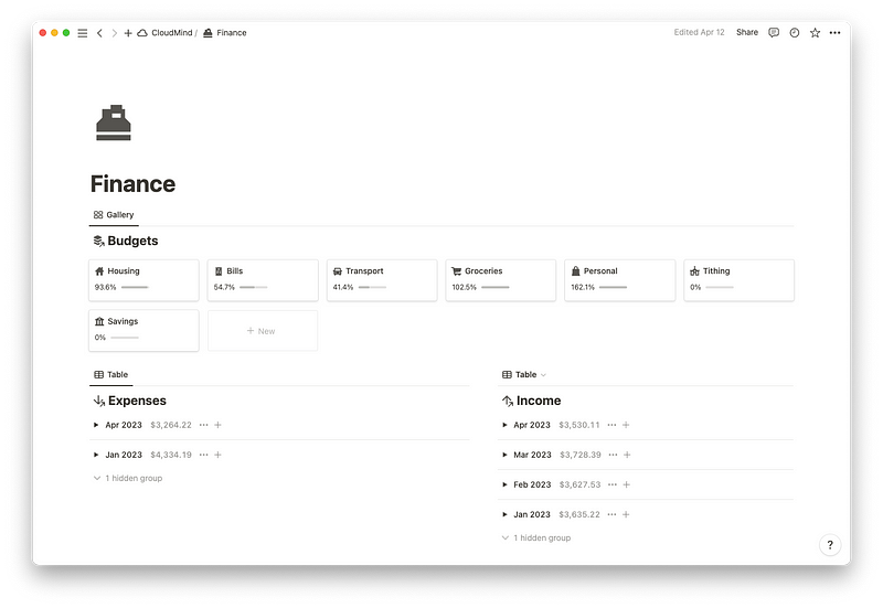 Notion's database capabilities