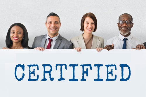 Acknowledging the importance of certifications