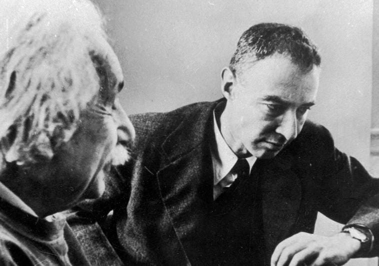 Einstein's encounter with Oppenheimer in 1947