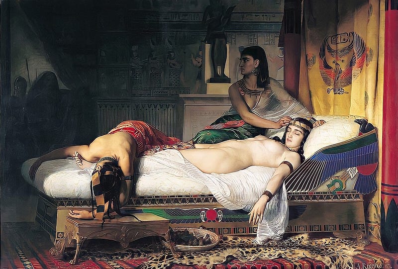 Artistic depiction of Cleopatra's tomb