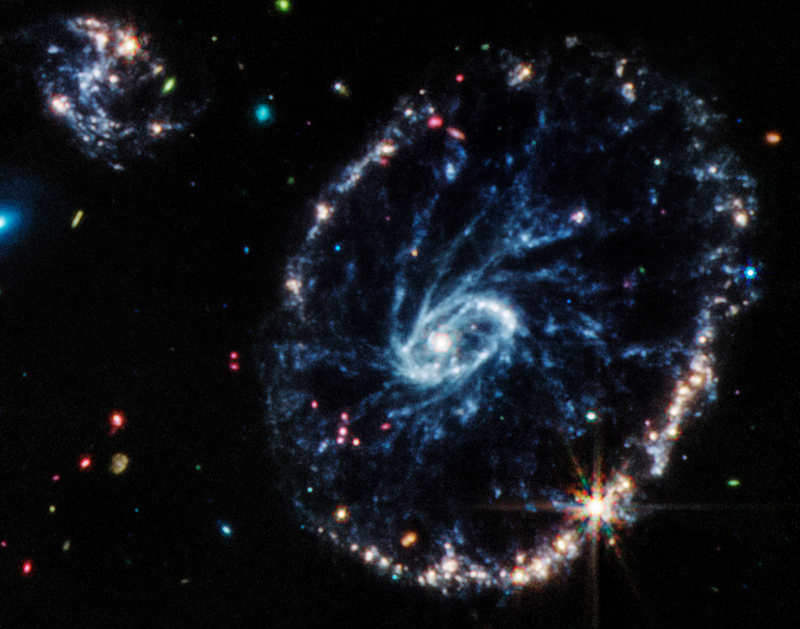 The Cartwheel Galaxy showcasing its unique structure