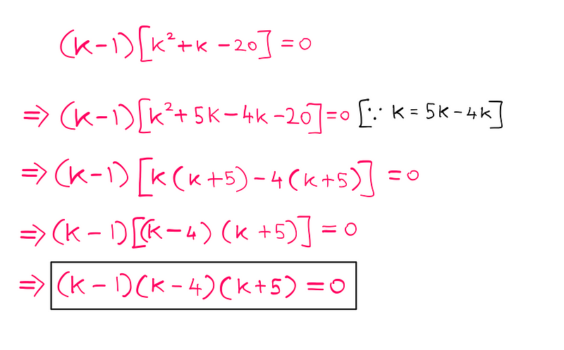 Further simplification of the equation