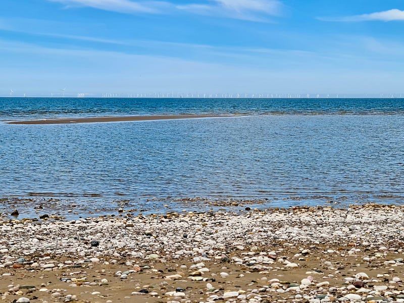 Serene beach view illustrating progress