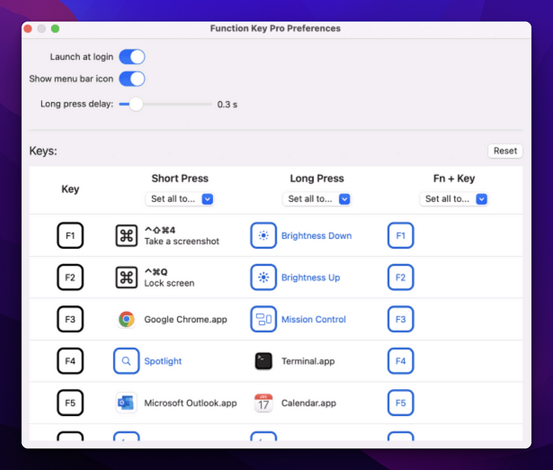 Function Key Pro app screenshot