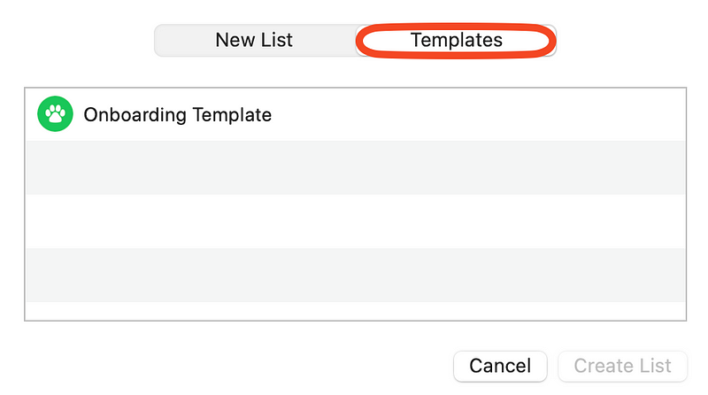 Accessing Saved Templates