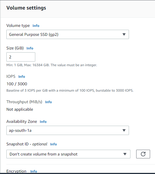 Volume Creation Options