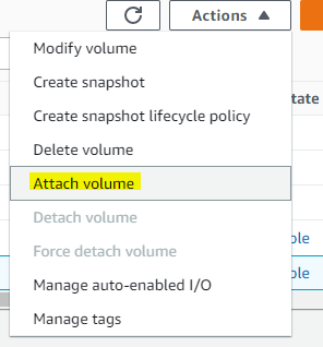 Attaching Volume to Instance