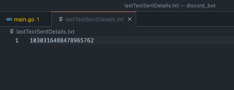 Text file for storing message IDs