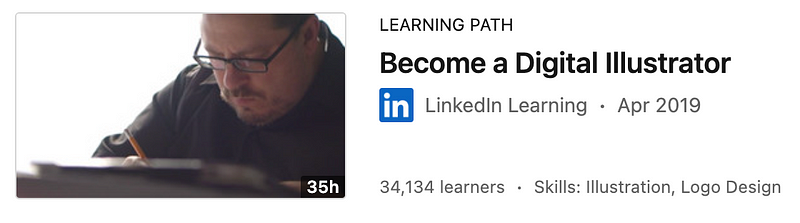 Example of a LinkedIn learning path