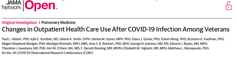 Data on healthcare usage pre- and post-COVID