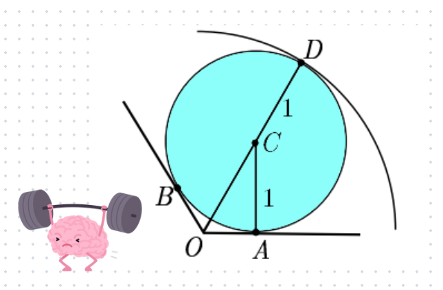 Diagram showing circles and angles