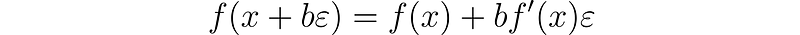 Functional equation involving dual numbers.