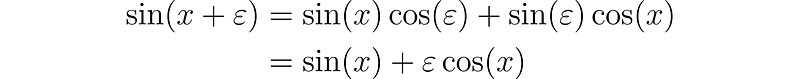 Evaluation of the sine function using dual numbers.