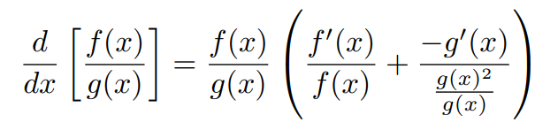 Three-function quotient rule