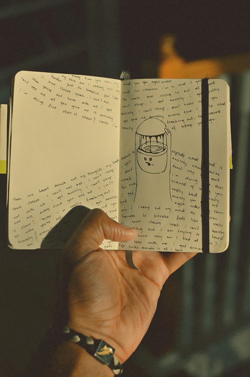 Pocket notebook on a table for daily reflection